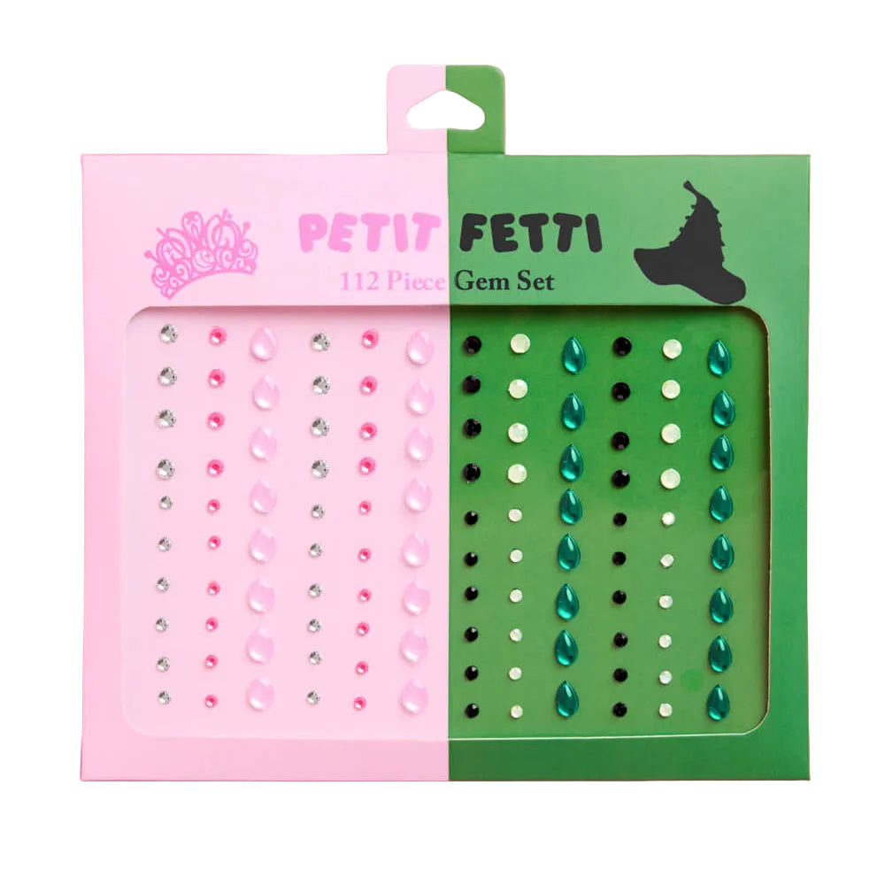 Emerald City Gem Set - 112 adhesive face gems xo, Fetti xo, Fetti Collective Emerald City Gem Set - 112 adhesive face gems Bonjour Fete - Party Supplies