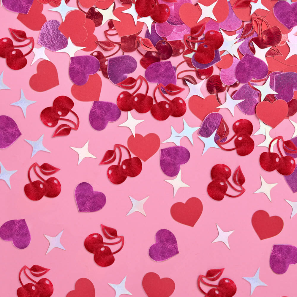 Lucky in Love Confetti - 200 pc foil confetti xo, Fetti confetti Lucky in Love Confetti - 200 pc foil confetti Bonjour Fete - Party Supplies