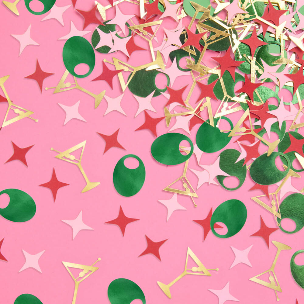 Martini Confetti - 200 pc foil confetti xo, Fetti confetti Martini Confetti - 200 pc foil confetti Bonjour Fete - Party Supplies
