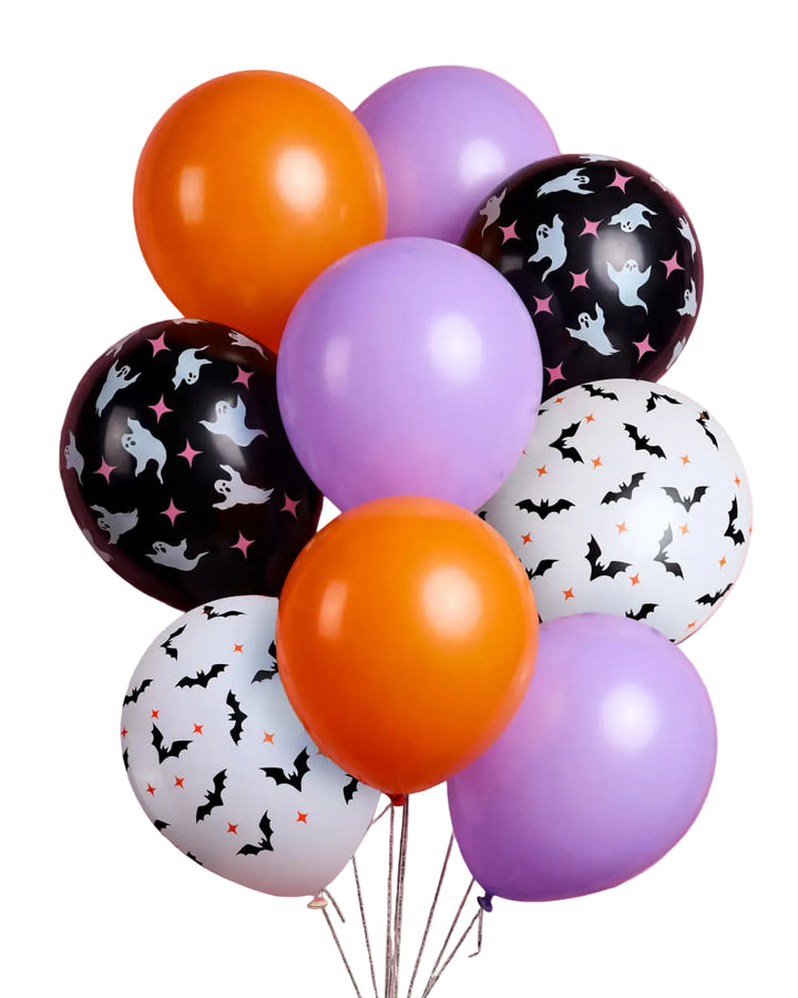 Halloween Balloons with Bats and Ghosts