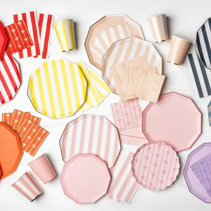 PETAL PINK SIGNATURE LARGE NAPKINS Bonjour Fete Napkins PETAL PINK SIGNATURE LARGE NAPKINS Bonjour Fete - Party Supplies