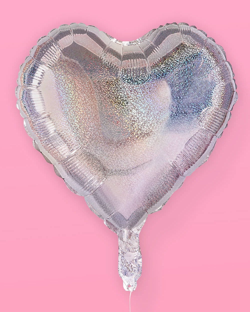 Iridescent foil heart balloon