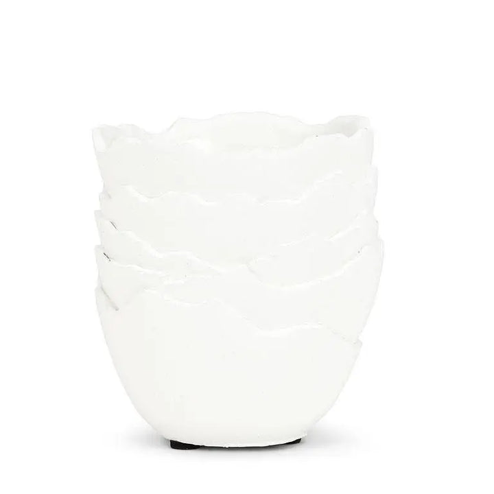 STACKED EGGSHELL PLANTER Abbott Easter Home Bonjour Fete - Party Supplies