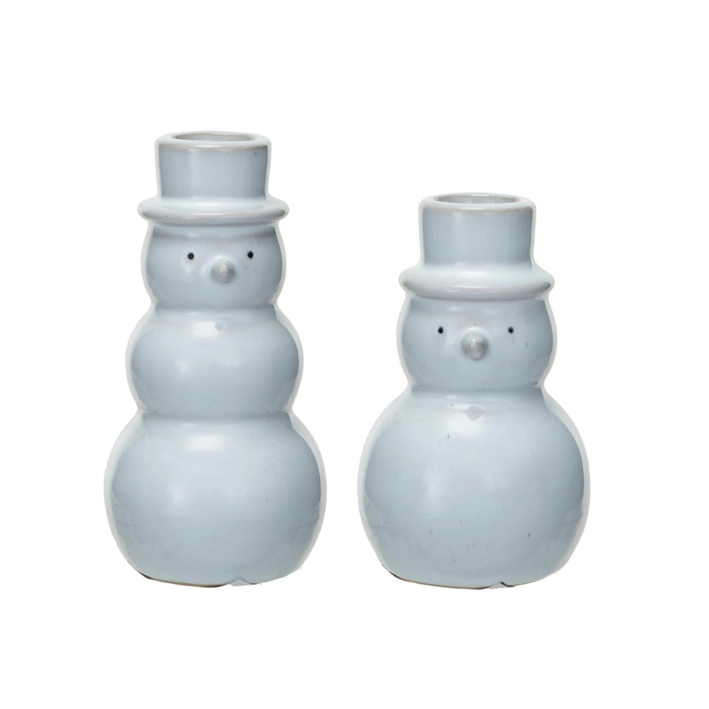 Snowman Candle Holder Bonjour Fete Party Supplies Christmas Holiday Kitchen & Entertaining