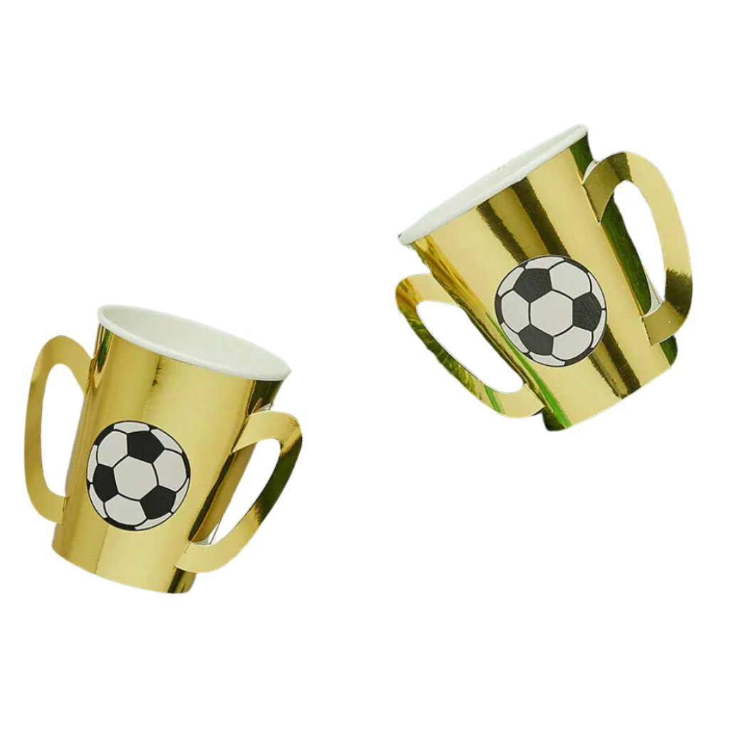 SOCCER TROPHY CUPS Hootyballoo by Club Green Cups Bonjour Fete - Party Supplies
