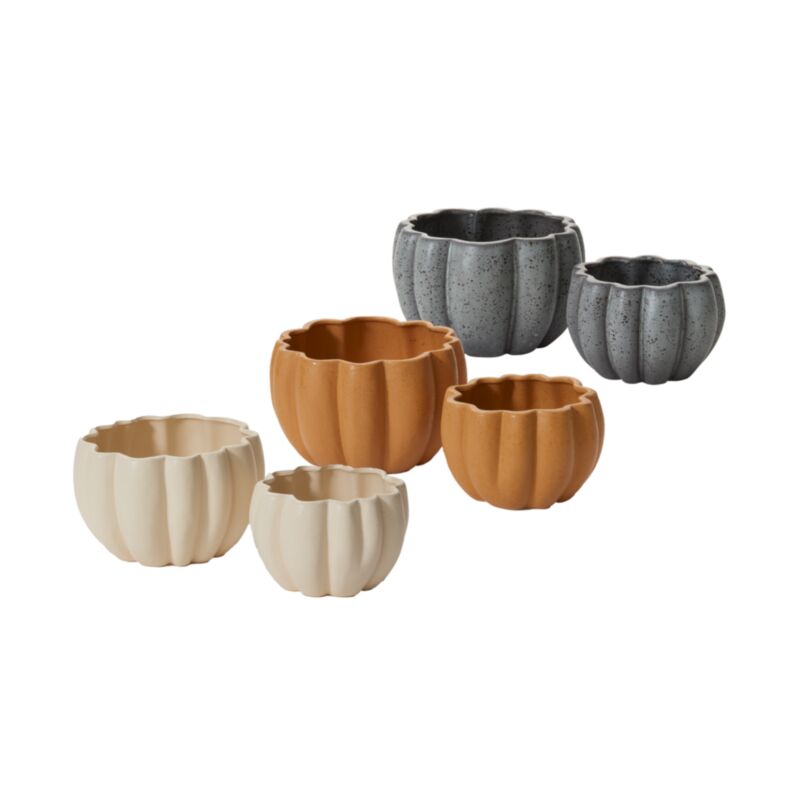 White Ceramic Pumpkin Pot