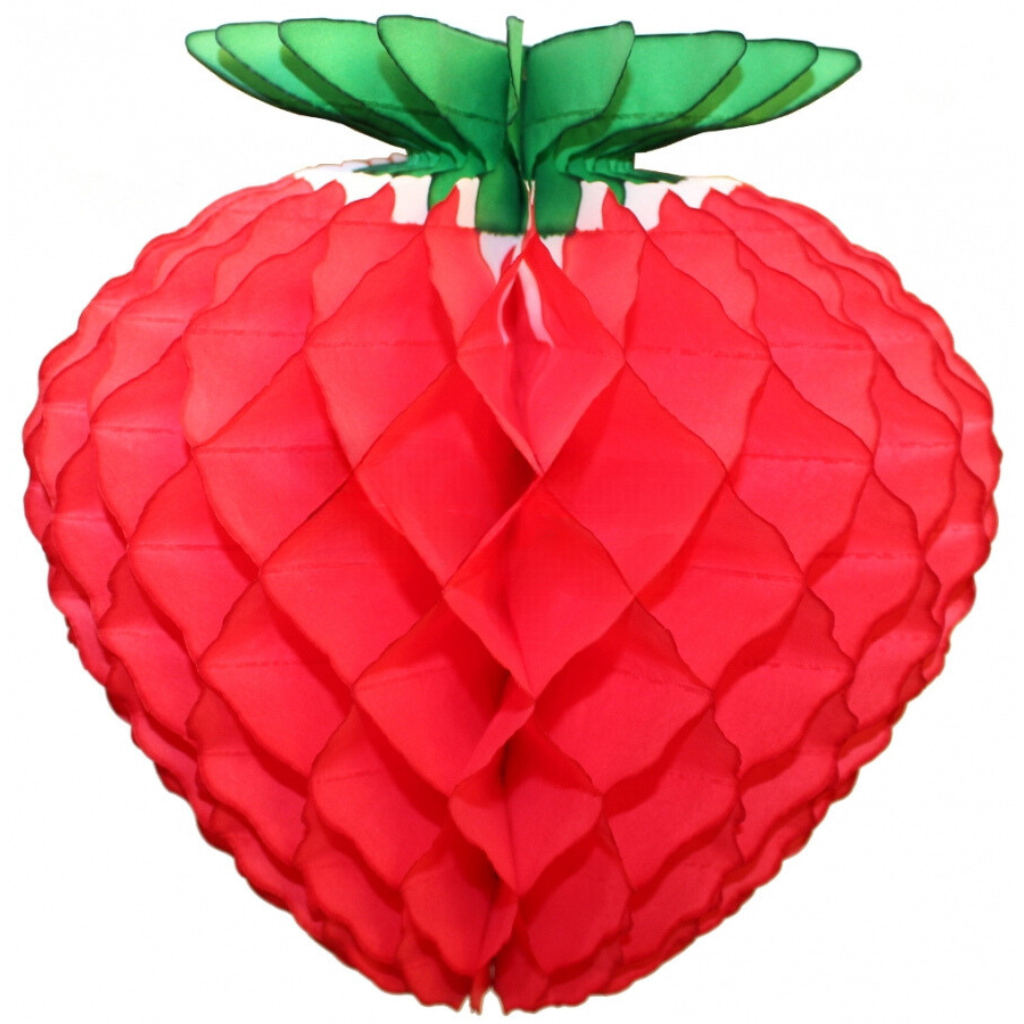 STAWBERRY HONEYCOMB DECORATION Devra Party Hanging Decorations STAWBERRY HONEYCOMB DECORATION Bonjour Fete - Party Supplies