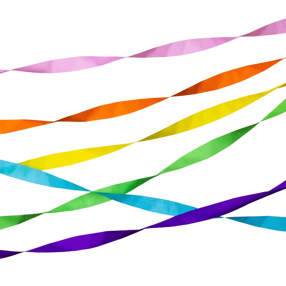 RAINBOW CREPE PAPER STREAMERS Bonjour Fete Garlands & Banners RAINBOW CREPE PAPER STREAMERS Bonjour Fete - Party Supplies