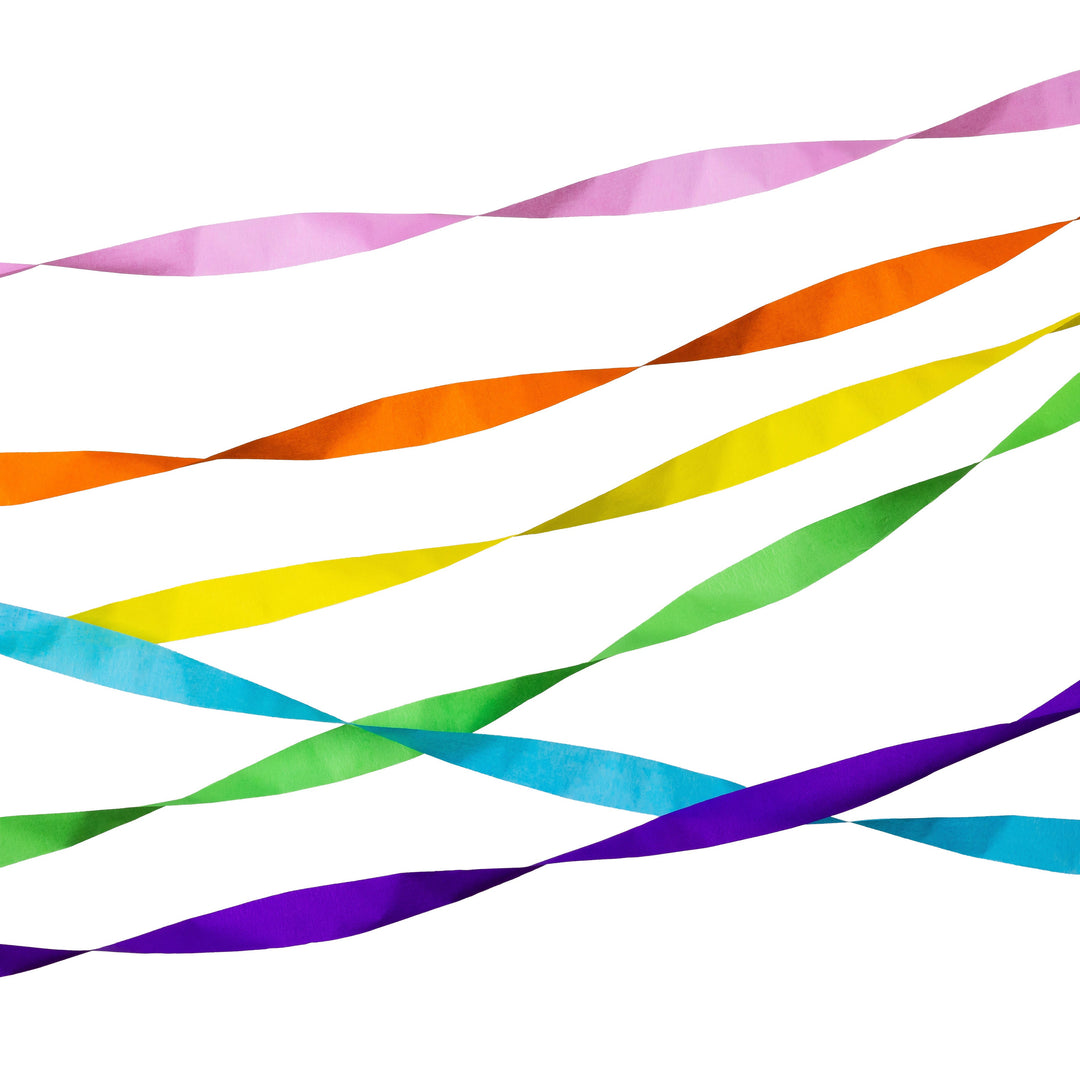 RAINBOW CREPE PAPER STREAMERS Bonjour Fete Garlands & Banners RAINBOW CREPE PAPER STREAMERS Bonjour Fete - Party Supplies