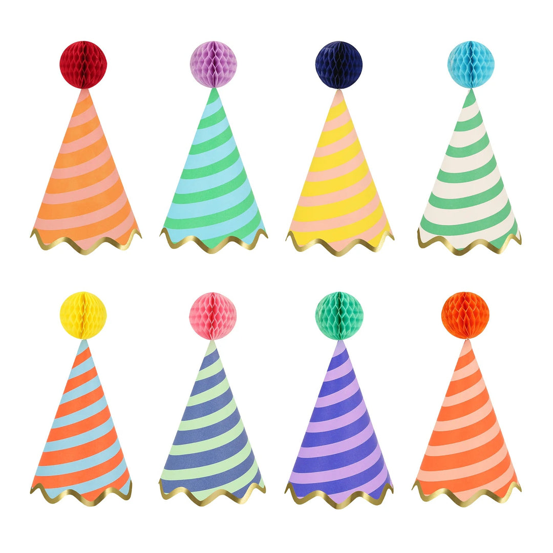 Stripe Party Hats Bonjour Fete Party Supplies Party Hats & Sashes