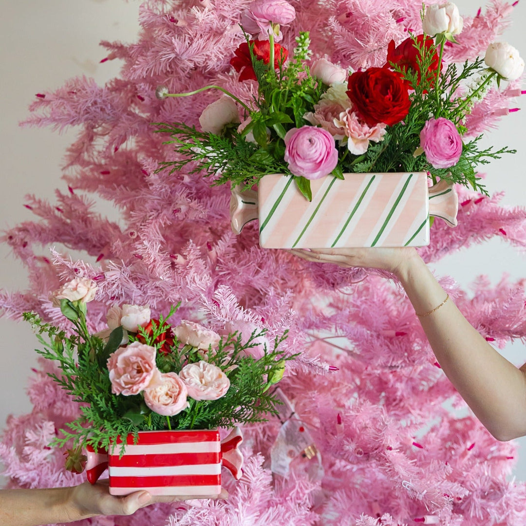 HOLIDAY CANDY VASE Accent Decor HOLIDAY CANDY VASE Bonjour Fete - Party Supplies