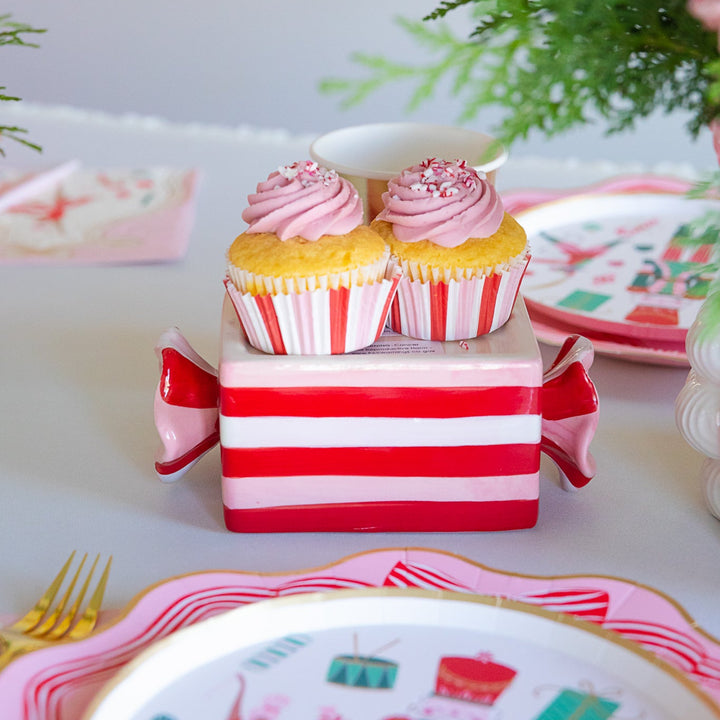 HOLIDAY CANDY VASE Accent Decor HOLIDAY CANDY VASE Bonjour Fete - Party Supplies