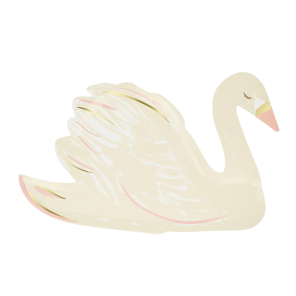 SWAN SHAPED PLATES Meri Meri Plates Bonjour Fete - Party Supplies