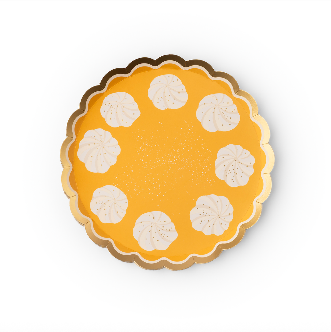 SWEET AS PUMPKIN PIE SMALL PLATES Bonjour Fete Plates SWEET AS PUMPKIN PIE SMALL PLATES Bonjour Fete - Party Supplies