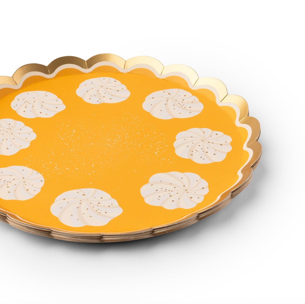 SWEET AS PUMPKIN PIE SMALL PLATES Bonjour Fete Plates SWEET AS PUMPKIN PIE SMALL PLATES Bonjour Fete - Party Supplies