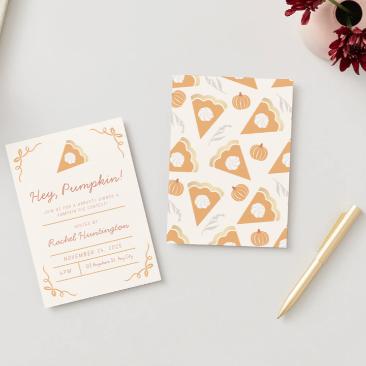 SWEET AS PUMPKIN PIE DIGITAL PARTY INVITATION DOWNLOAD Bonjour Fête SWEET AS PUMPKIN PIE DIGITAL PARTY INVITATION DOWNLOAD Bonjour Fete - Party Supplies