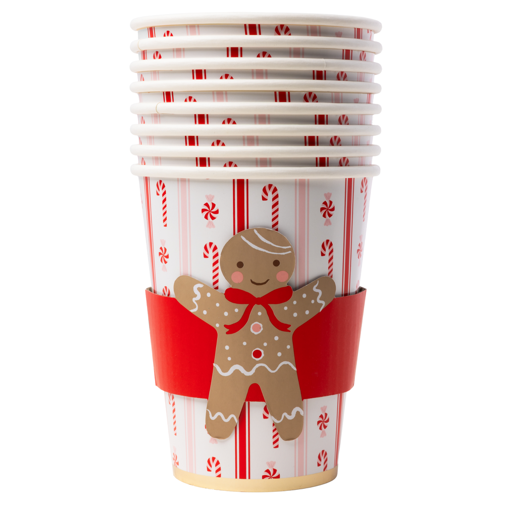 SWEET GINGERBREAD HOT CUPS Bonjour Fete Cups SWEET GINGERBREAD HOT CUPS Bonjour Fete - Party Supplies