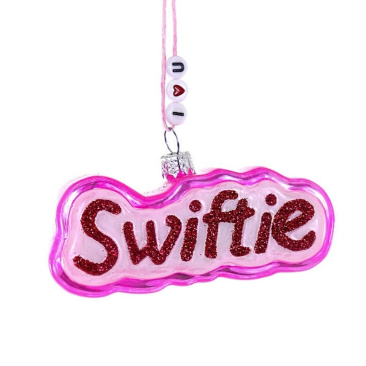 SWIFTIE GLASS ORNAMENT BY CODY FOSTER Cody Foster Co. Bonjour Fete - Party Supplies