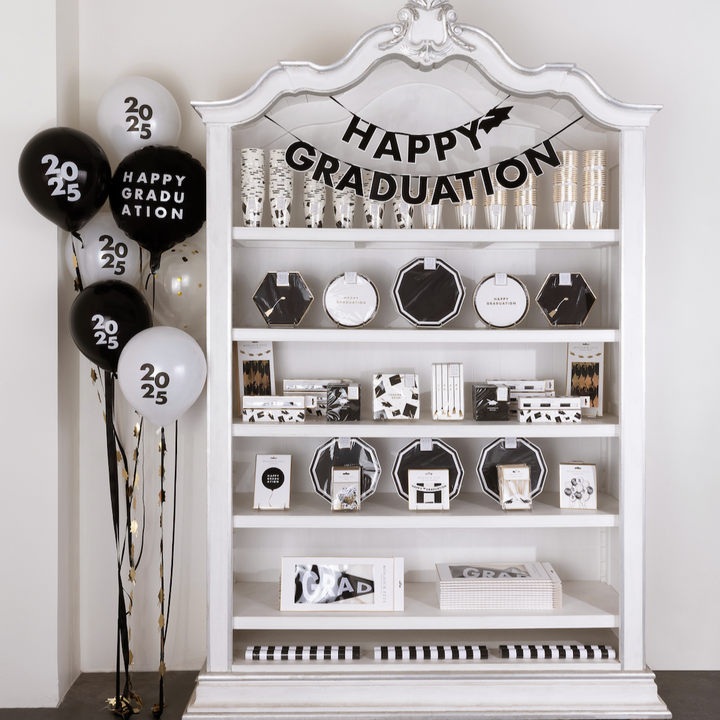 TARGET HAPPY GRADUATION BLACK FOIL BALLOON Bonjour Fete Balloons TARGET HAPPY GRADUATION BLACK FOIL BALLOON Bonjour Fete - Party Supplies