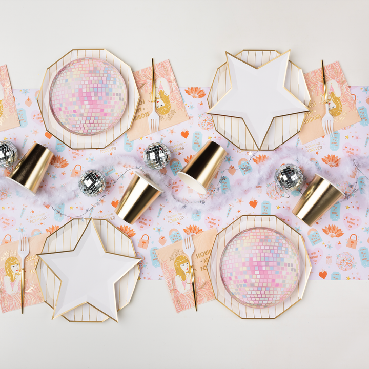 BLANC WHITE STAR SHAPED PLATES Bonjour Fete Plates BLANC WHITE STAR SHAPED PLATES Bonjour Fete - Party Supplies