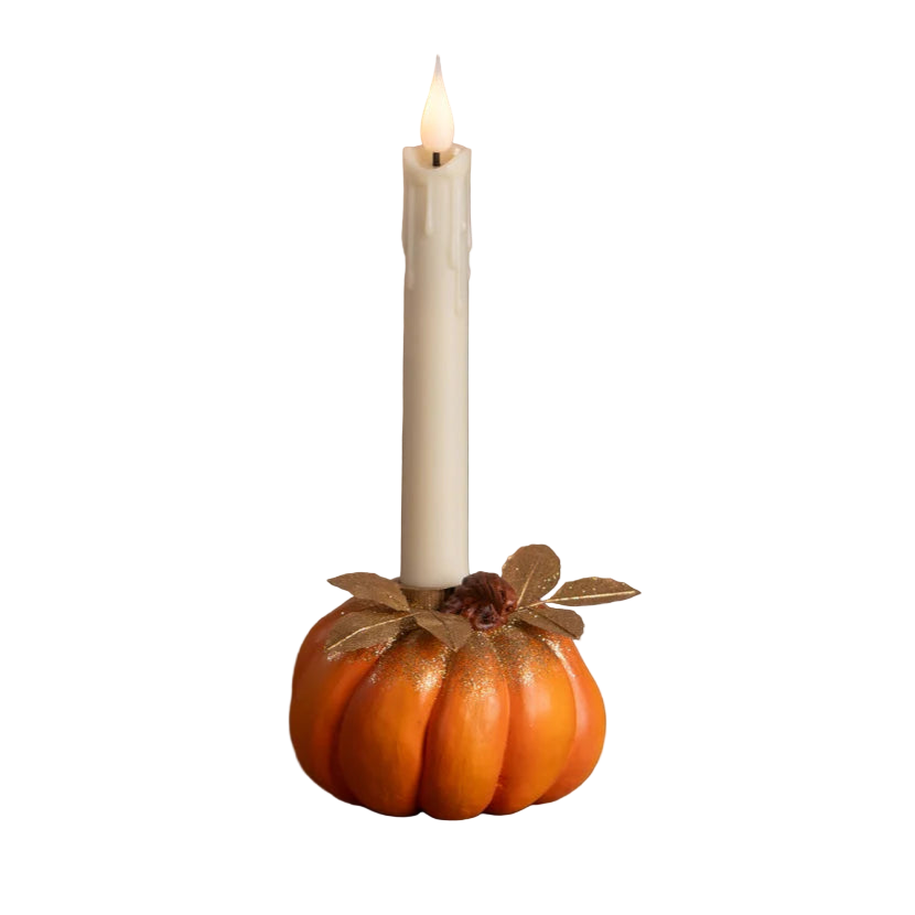BETHANY LOWE PUMPKIN CANDLESTICK Bethany Lowe Designs, Inc. BETHANY LOWE PUMPKIN CANDLESTICK Bonjour Fete - Party Supplies