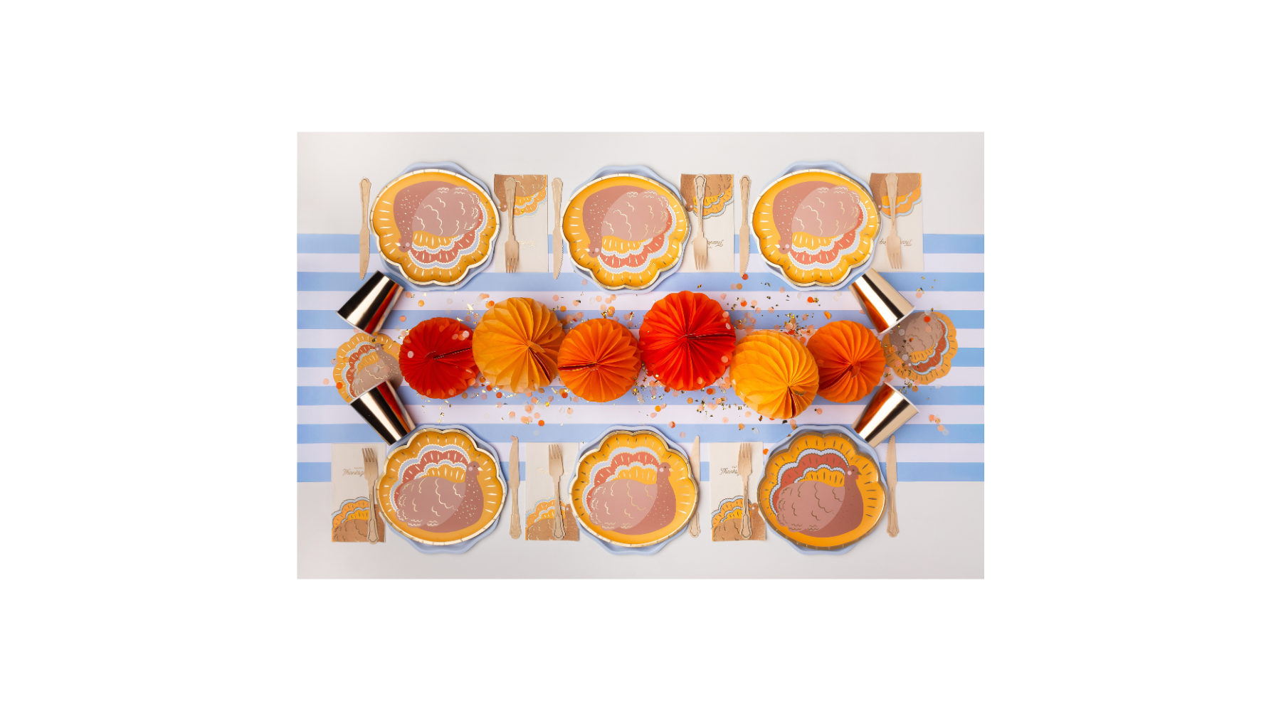 turkey thanksgiving party supplies for kids thanksgiving table