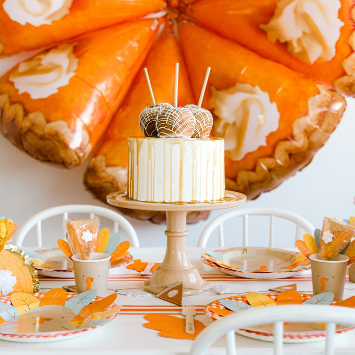 LARGE LATTE BROWN MELAMINE CAKE STAND Joyeux Company Cake Stand LARGE LATTE BROWN MELAMINE CAKE STAND Bonjour Fete - Party Supplies