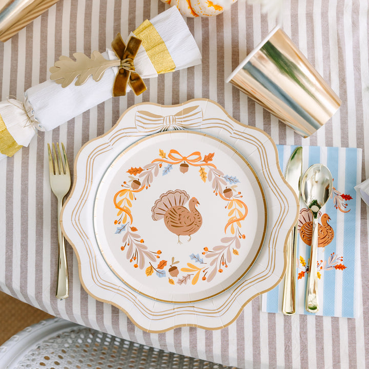Thanksgiving Paper Plate Tablescape Ideas