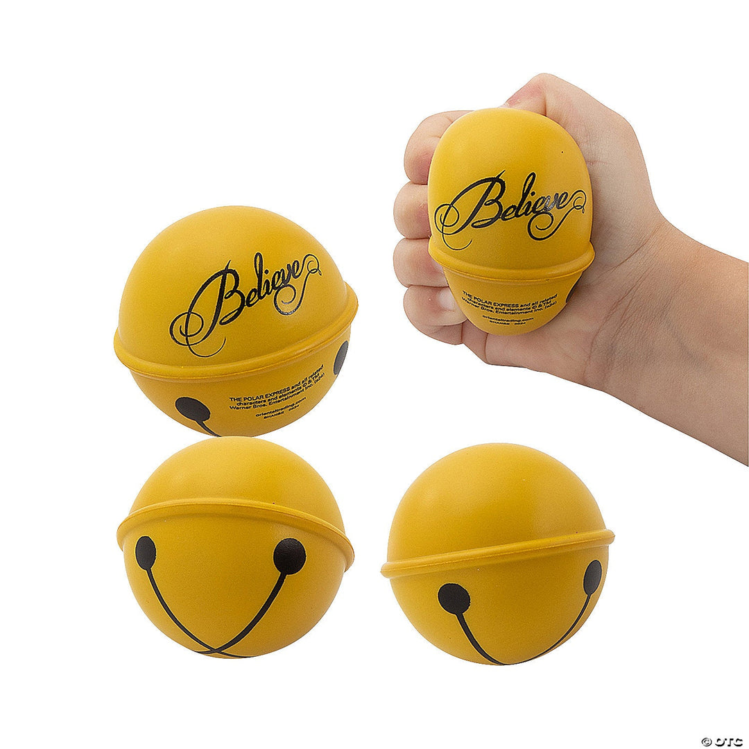 THE POLAR EXPRESS BELL SHAPED STRESS BALL Fun Express THE POLAR EXPRESS BELL SHAPED STRESS BALL Bonjour Fete - Party Supplies