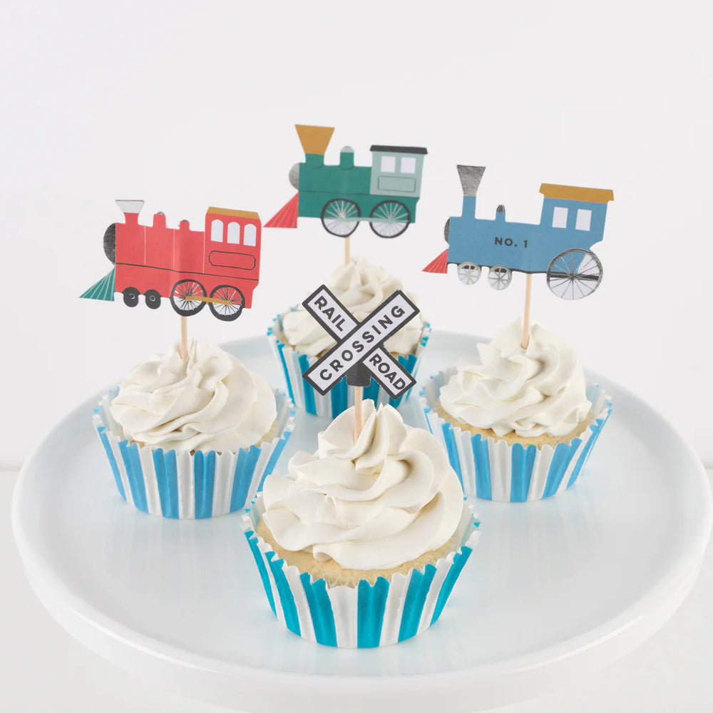 TRAIN THEMED CUPCAKE KIT Meri Meri Baking TRAIN THEMED CUPCAKE KIT Bonjour Fete - Party Supplies