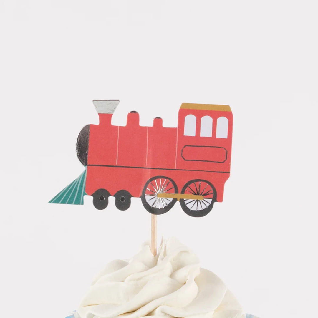 TRAIN THEMED CUPCAKE KIT Meri Meri Baking TRAIN THEMED CUPCAKE KIT Bonjour Fete - Party Supplies