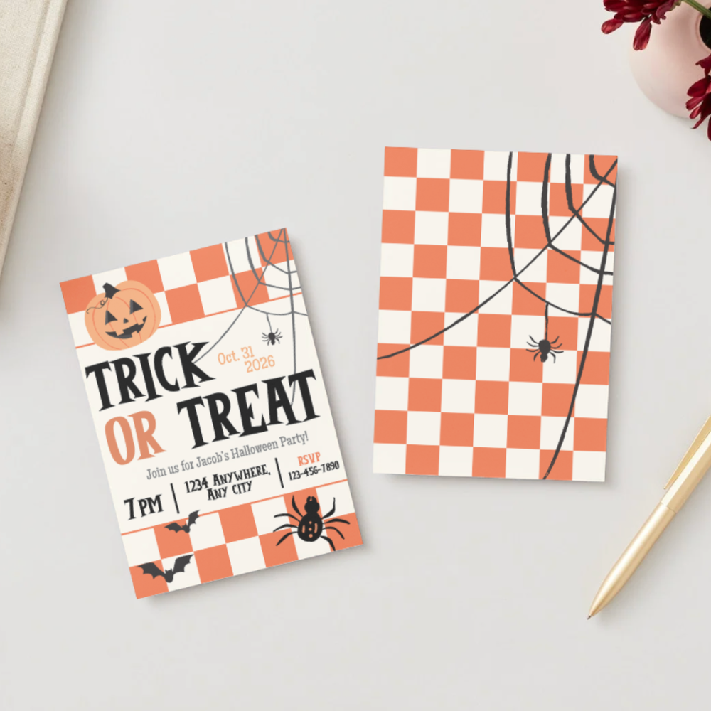 TRICK OR TREAT DIGITAL PARTY INVITATION Bonjour Fête TRICK OR TREAT DIGITAL PARTY INVITATION Bonjour Fete - Party Supplies