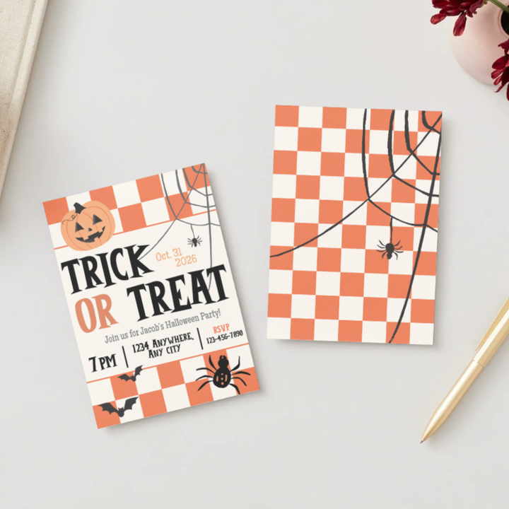 TRICK OR TREAT DIGITAL PARTY INVITATION Bonjour Fête TRICK OR TREAT DIGITAL PARTY INVITATION Bonjour Fete - Party Supplies