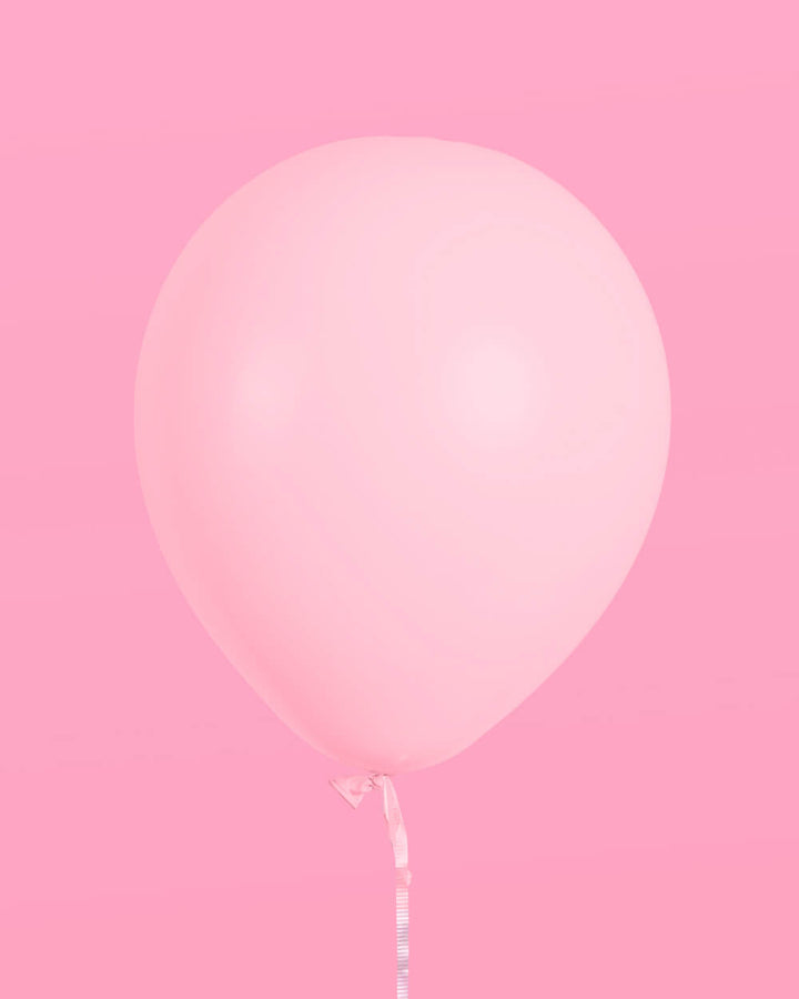Single solid pink tropical latex balloon
