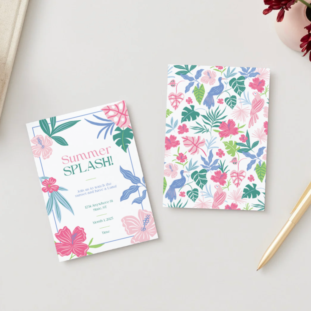 LUAU TROPICAL FLOWERS DIGITAL PARTY INVITATION DOWNLOAD Bonjour Fête LUAU TROPICAL FLOWERS DIGITAL PARTY INVITATION DOWNLOAD Bonjour Fete - Party Supplies