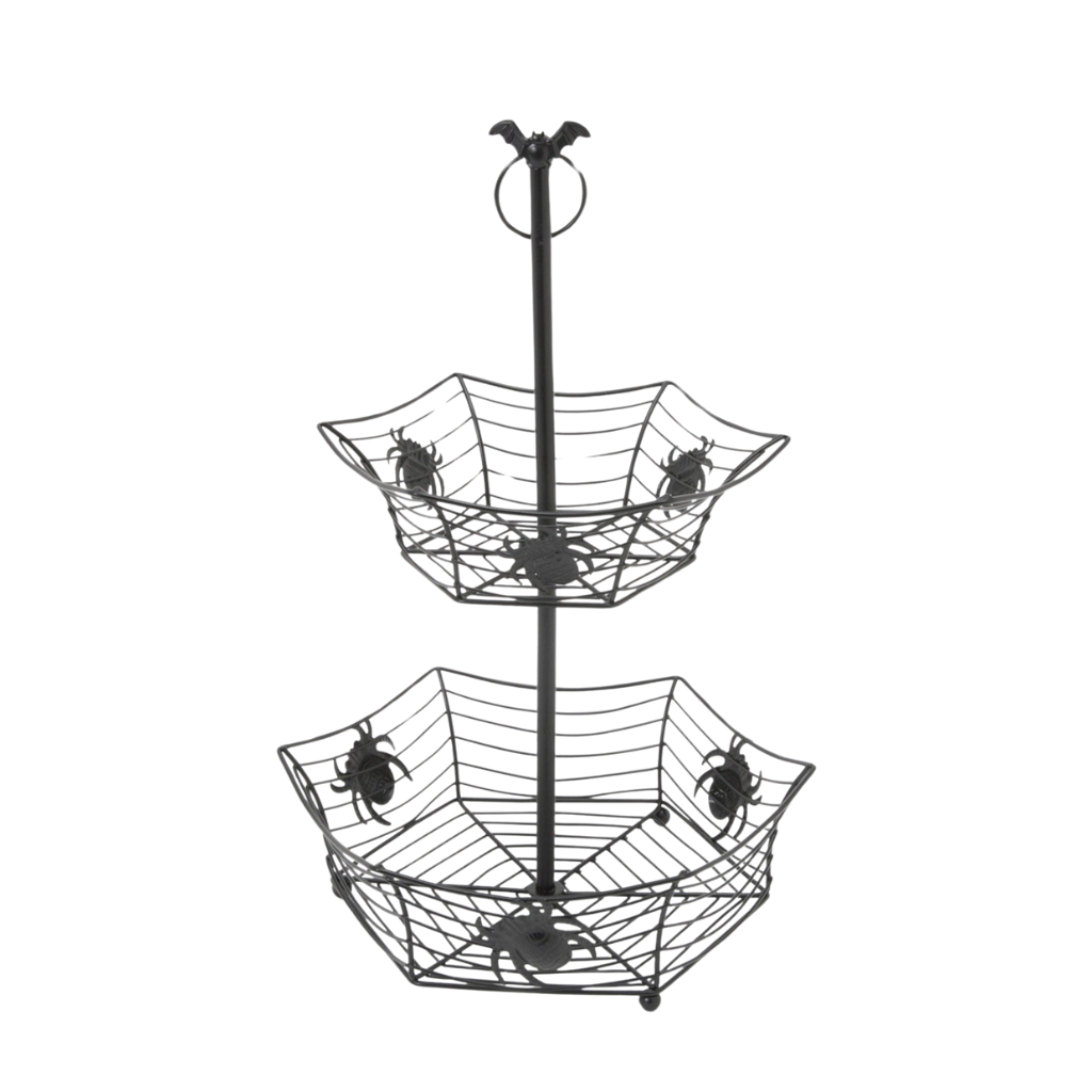 TWO TIER SPIDER WEB TRAY The Gerson Companies Bonjour Fete - Party Supplies
