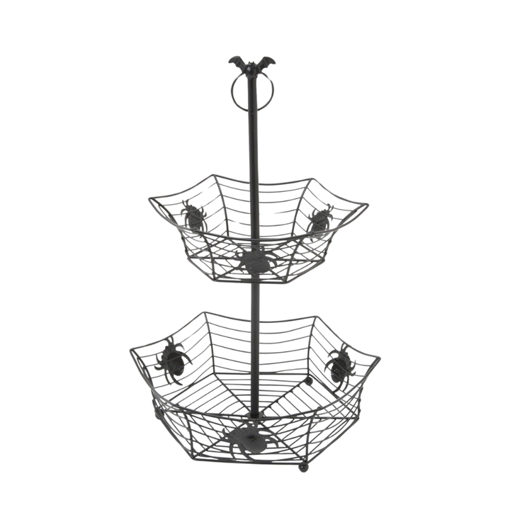 TWO TIER SPIDER WEB TRAY The Gerson Companies Bonjour Fete - Party Supplies