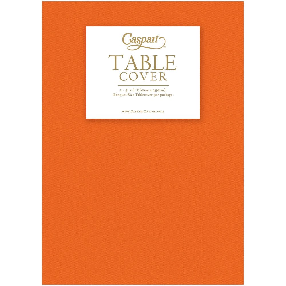 Tangerine Orange Linen Like Table Cover