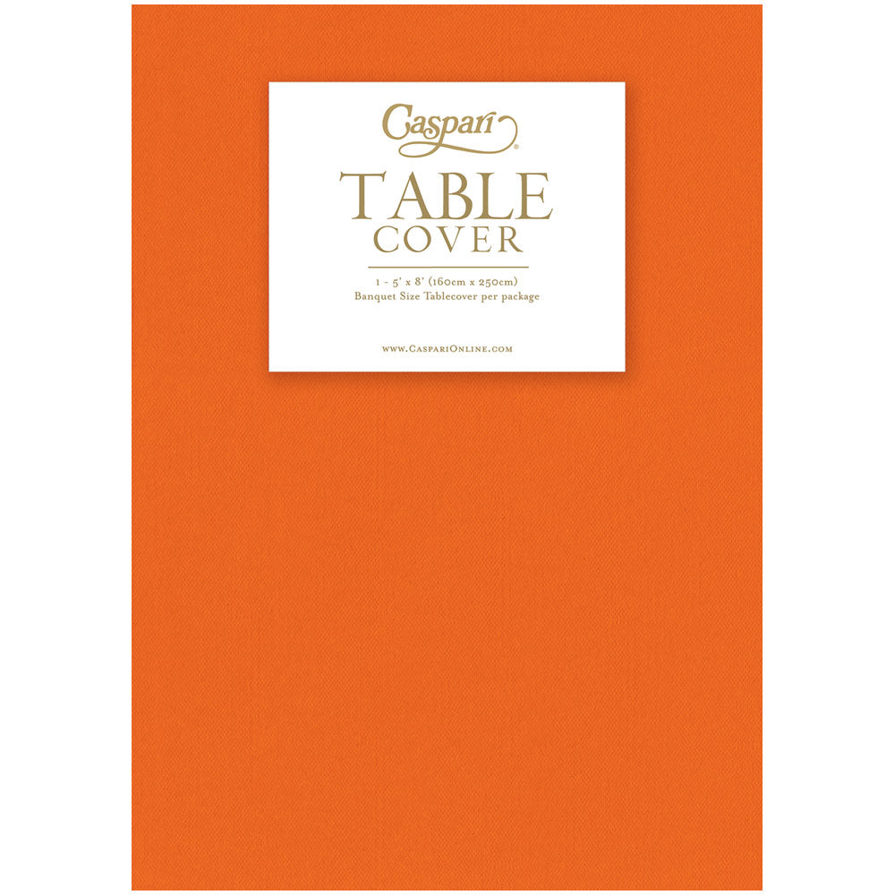Tangerine Orange Linen Like Table Cover