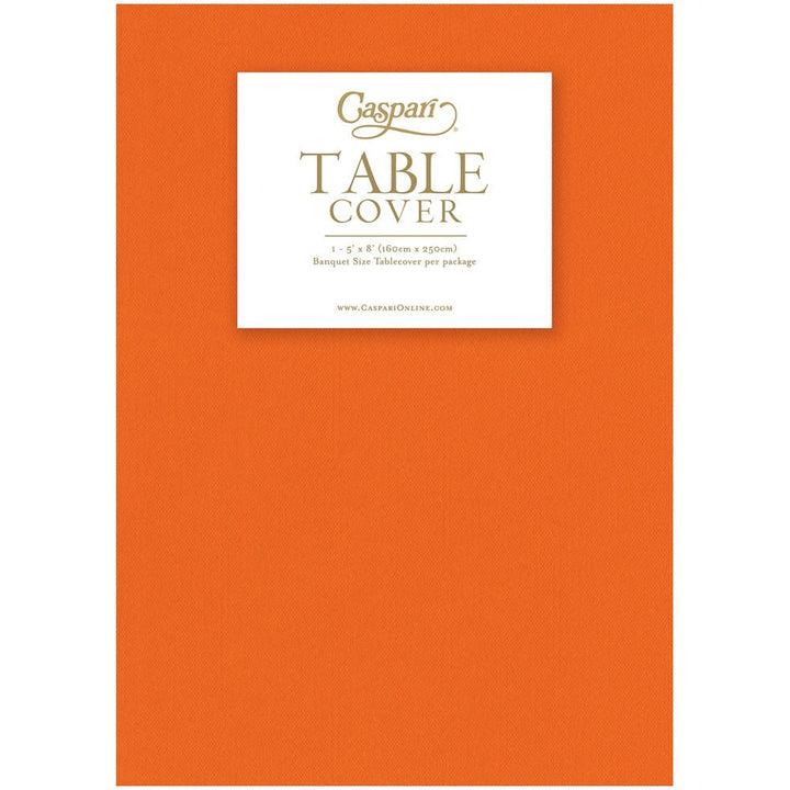 Tangerine Orange Linen Like Table Cover