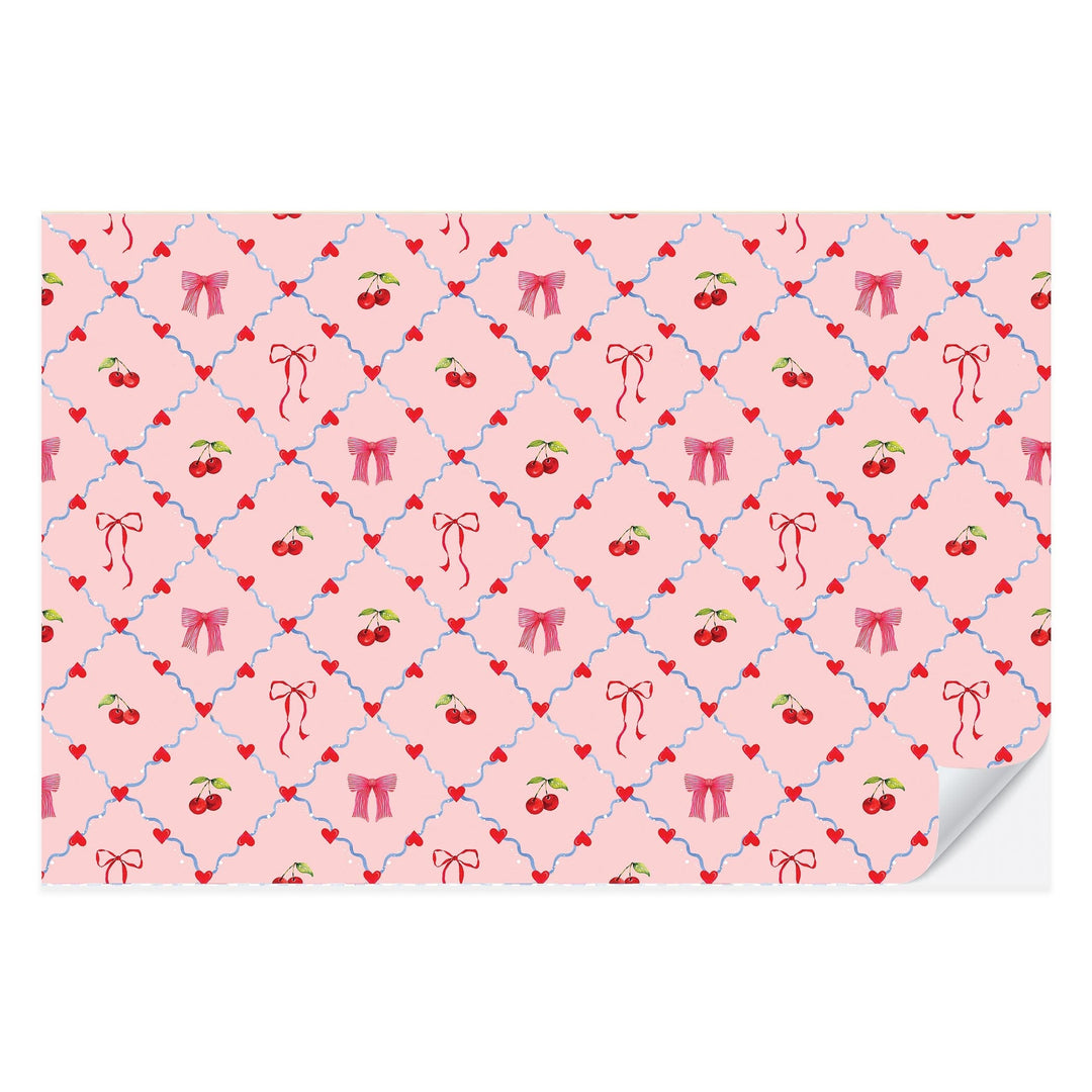 Mon Cherry Placemat Pad Cami Monet Placemats Mon Cherry Placemat Pad Bonjour Fete - Party Supplies