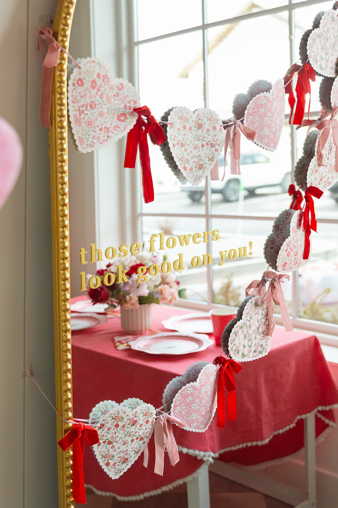 floral valentine's day party decorations