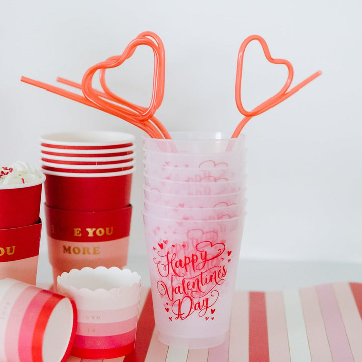 HEART SHAPED SILLY STRAW Bonjour Fête  Bonjour Fete - Party Supplies