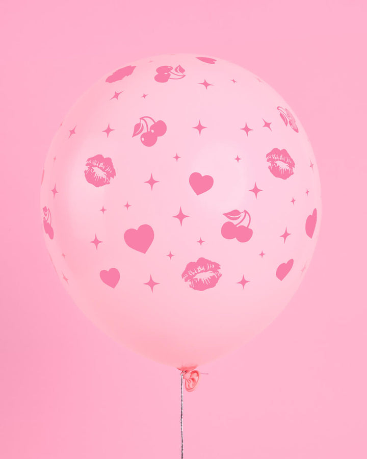 Styled Valentine's Day latex balloons for a Galentine's or love-themed party