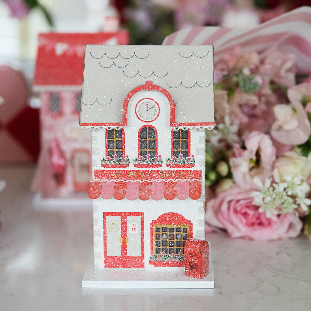 POST OFFICE VALENTINE VILLAGE HOUSE My Mind’s Eye Valentine's Day Decor POST OFFICE VALENTINE VILLAGE HOUSE Bonjour Fete - Party Supplies