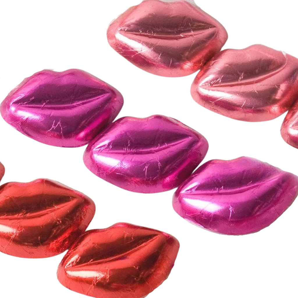 VALENTINES MILK CHOCOLATE LIPS Gosanko Chocolate Bonjour Fete - Party Supplies