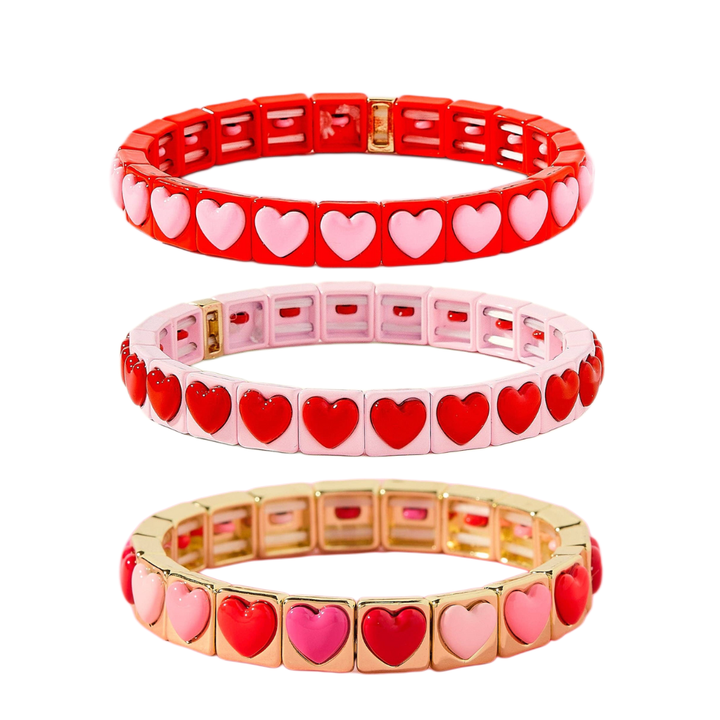VALENTINE'S HEART STRETCH BRACELET Taylor Elliott Designs Valentine's Day Accessories VALENTINE'S HEART STRETCH BRACELET Bonjour Fete - Party Supplies