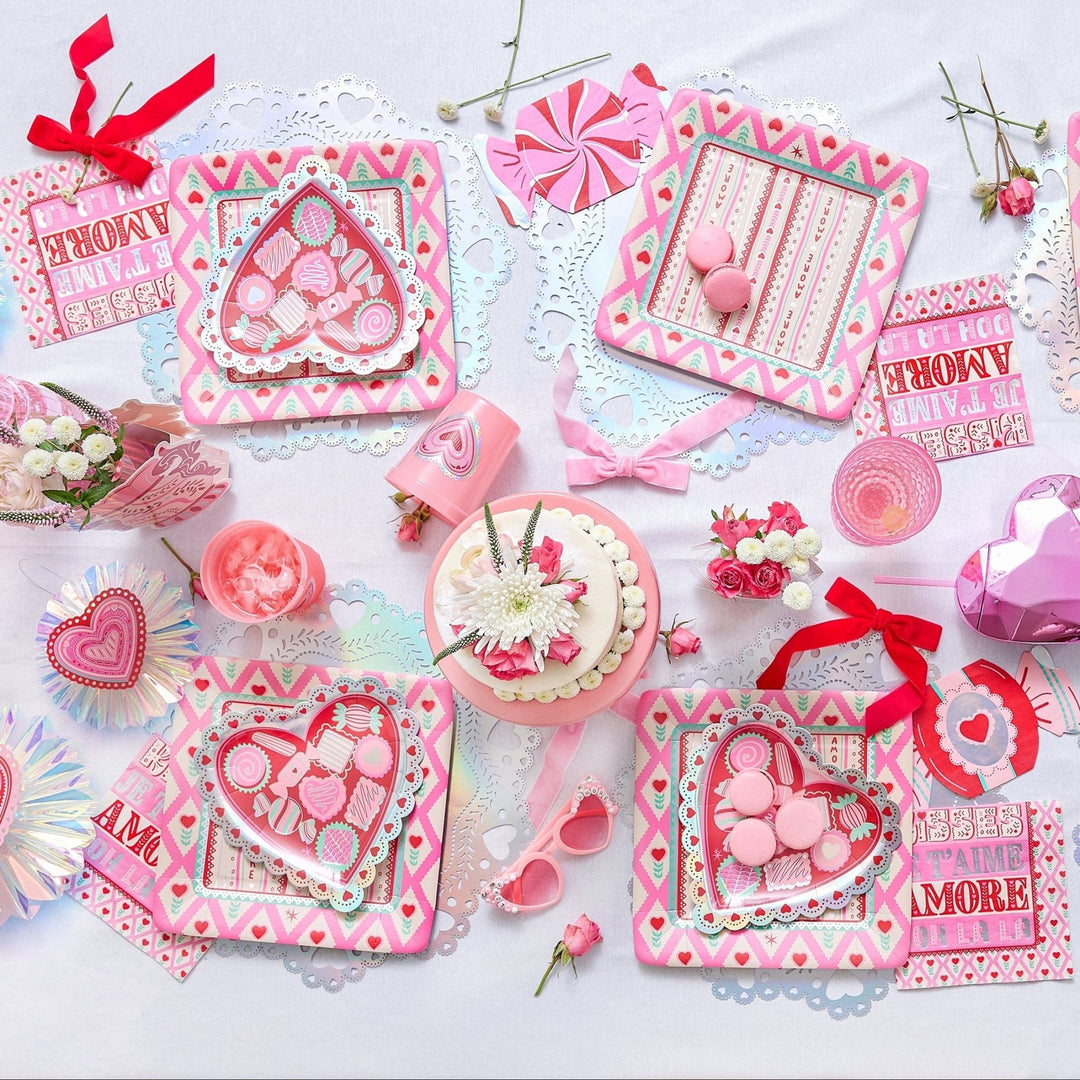Valentine doily placemats for dinners, brunches, and bridal showers