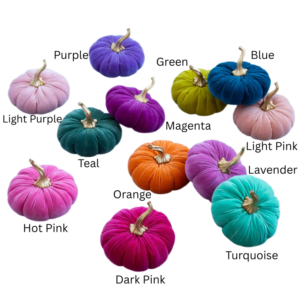 VELVET RAINBOW PUMPKIN BY GLITTERVILLE Glitterville Halloween Home Decor VELVET RAINBOW PUMPKIN BY GLITTERVILLE Bonjour Fete - Party Supplies