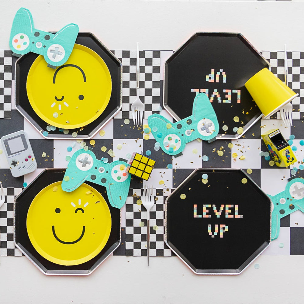 VIDEO GAMES DINNER PLATES Meri Meri Plates VIDEO GAMES DINNER PLATES Bonjour Fete - Party Supplies